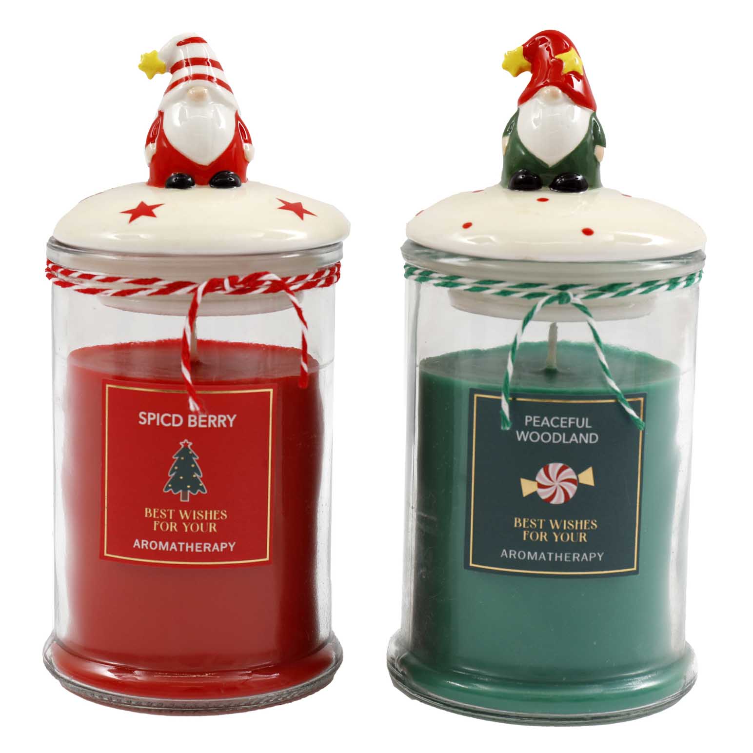 SIL Interiors Candlepot With Santa Lid 8x16.5cm